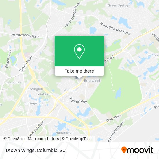 Dtown Wings map