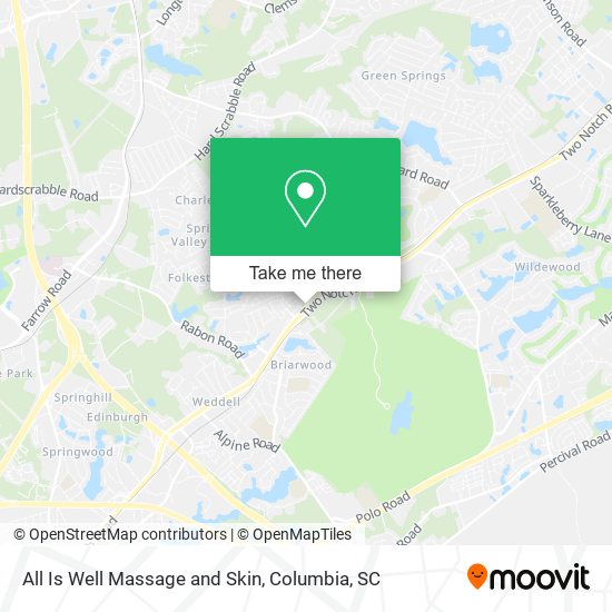 All Is Well Massage and Skin map