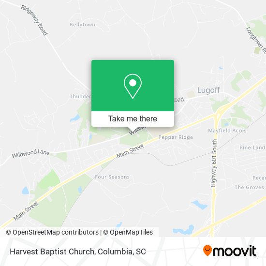Harvest Baptist Church map