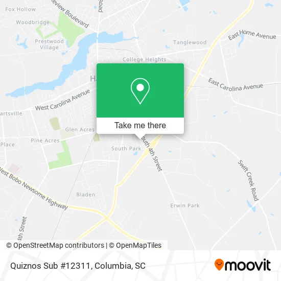 Quiznos Sub #12311 map