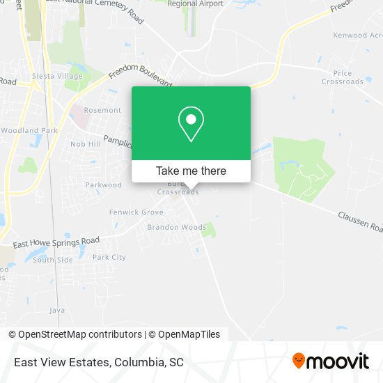Mapa de East View Estates