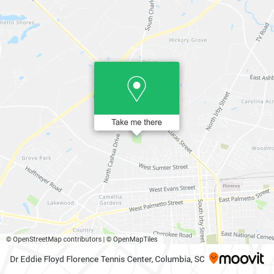 Mapa de Dr Eddie Floyd Florence Tennis Center