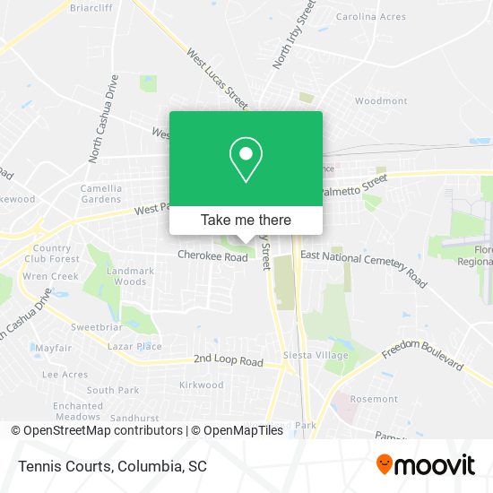 Mapa de Tennis Courts