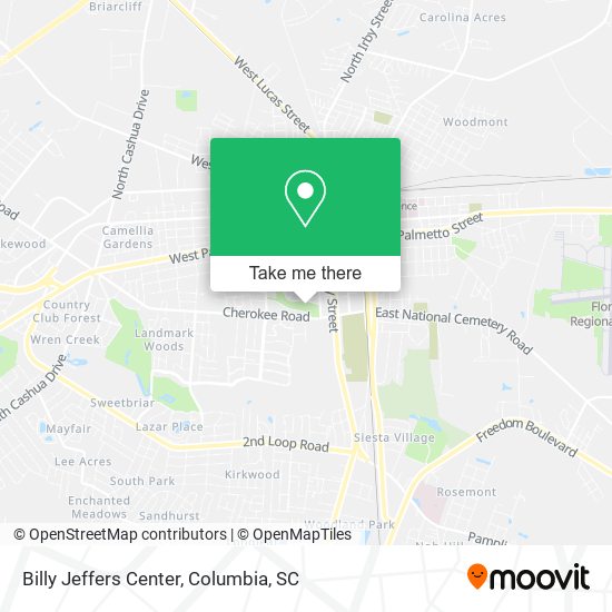 Billy Jeffers Center map