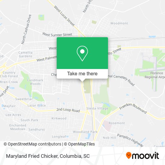 Maryland Fried Chicker map