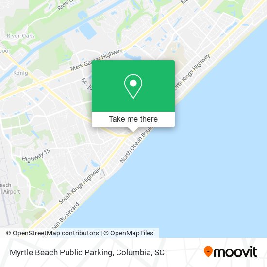 Mapa de Myrtle Beach Public Parking