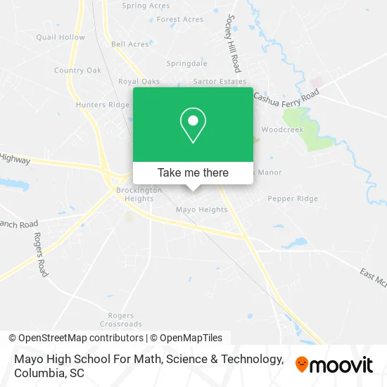 Mayo High School For Math, Science & Technology map