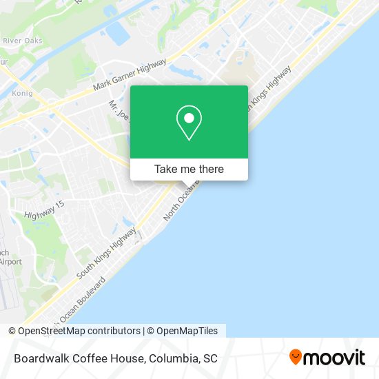 Mapa de Boardwalk Coffee House