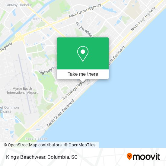 Kings Beachwear map