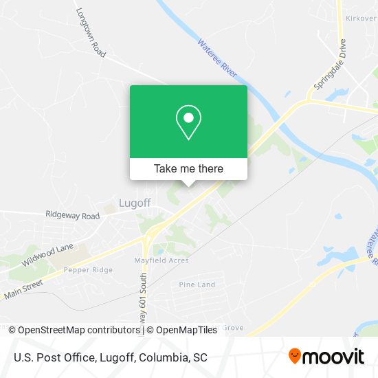 U.S. Post Office, Lugoff map