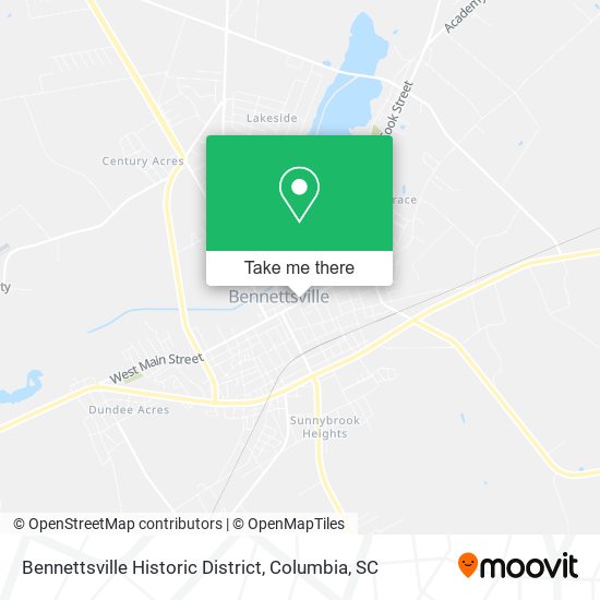 Mapa de Bennettsville Historic District