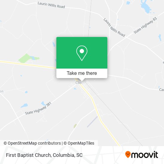 Mapa de First Baptist Church