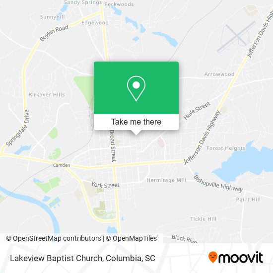 Lakeview Baptist Church map