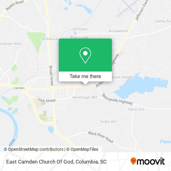 East Camden Church Of God map