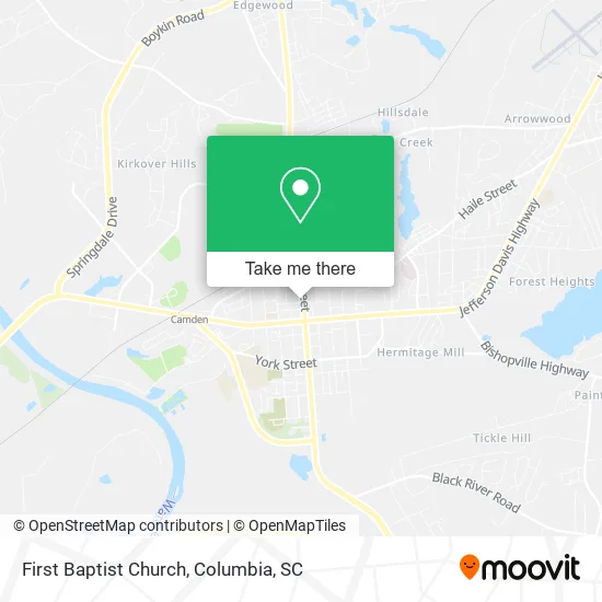 First Baptist Church map