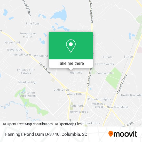 Fannings Pond Dam D-3740 map