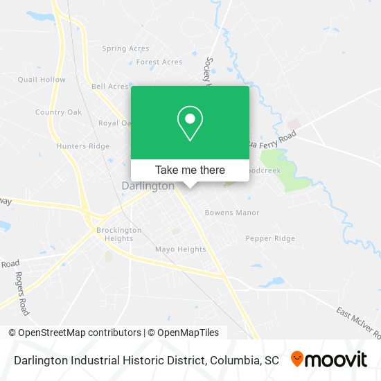 Darlington Industrial Historic District map