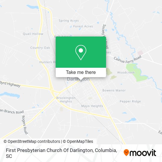 First Presbyterian Church Of Darlington map