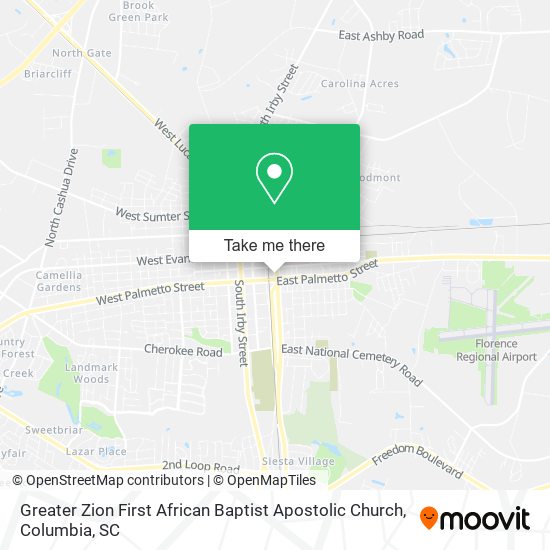 Greater Zion First African Baptist Apostolic Church map