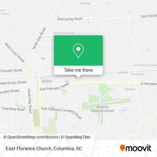 East Florence Church map