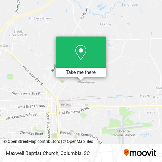 Maxwell Baptist Church map