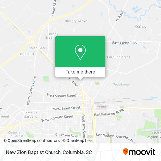 New Zion Baptist Church map