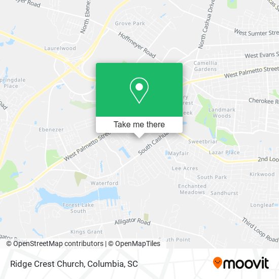 Ridge Crest Church map