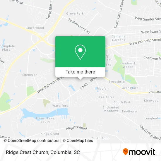Ridge Crest Church map