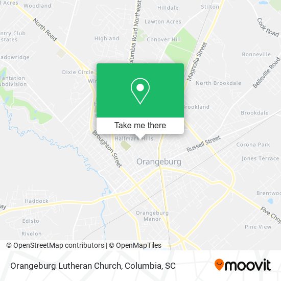 Orangeburg Lutheran Church map