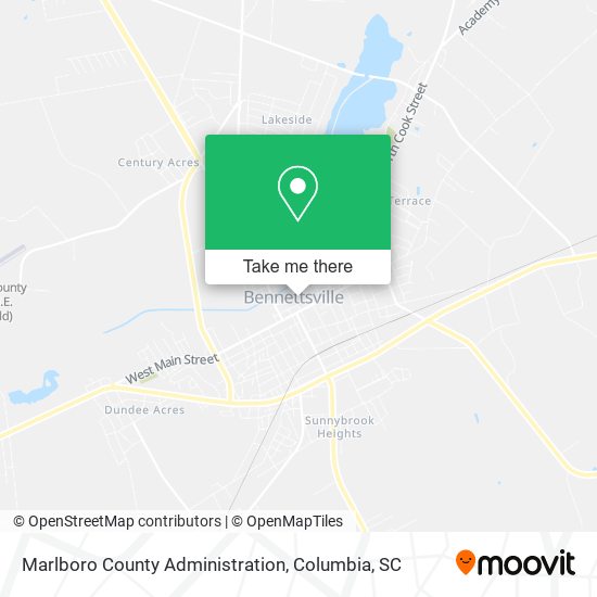 Mapa de Marlboro County Administration