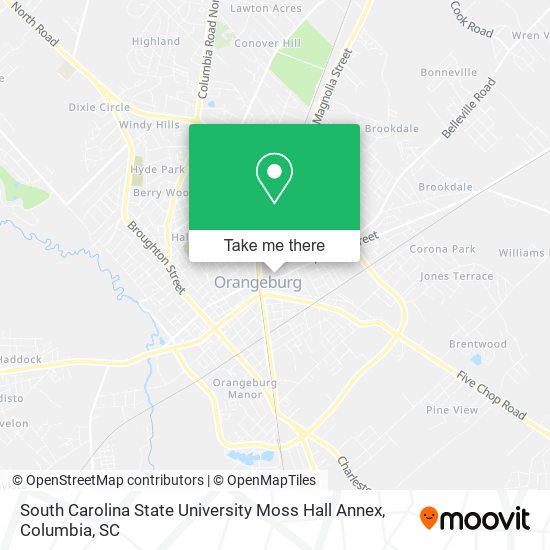 South Carolina State University Moss Hall Annex map