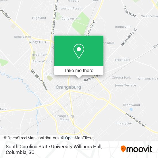 South Carolina State University Williams Hall map