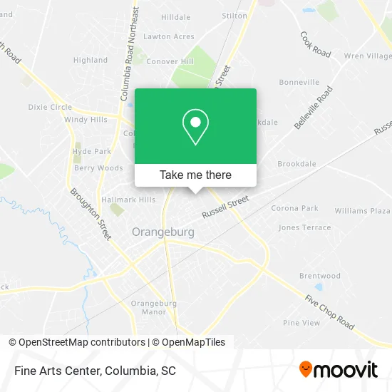 Fine Arts Center map