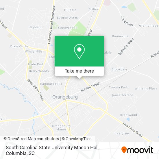 South Carolina State University Mason Hall map