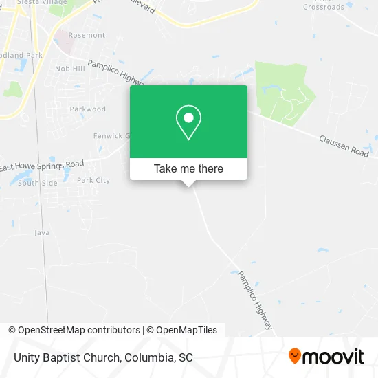 Unity Baptist Church map