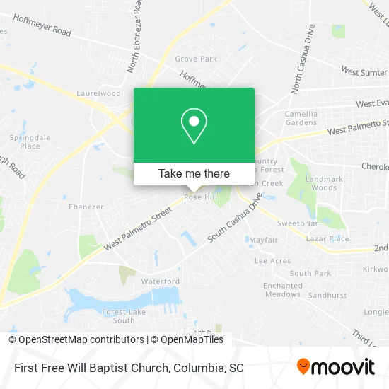 First Free Will Baptist Church map