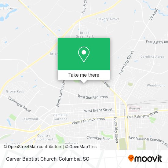 Carver Baptist Church map