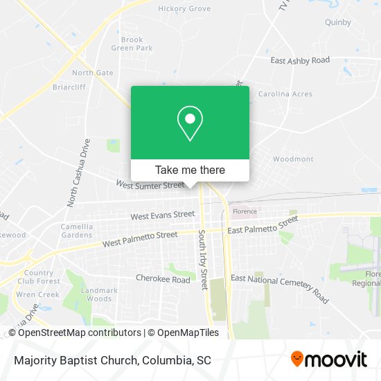 Mapa de Majority Baptist Church