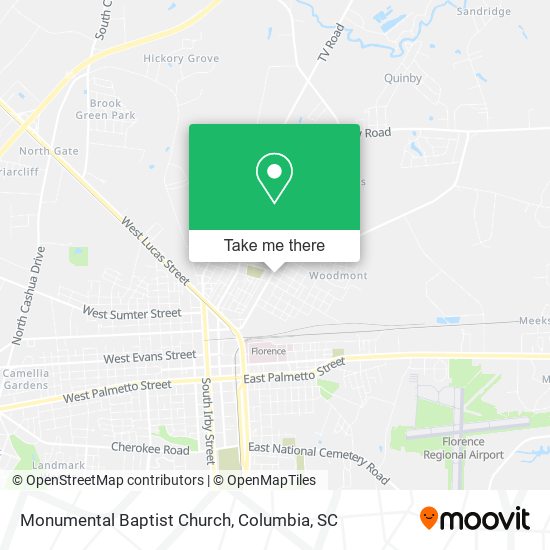 Monumental Baptist Church map