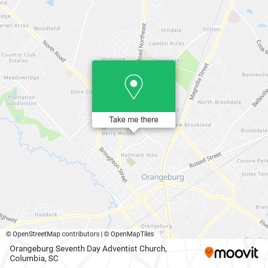 Orangeburg Seventh Day Adventist Church map