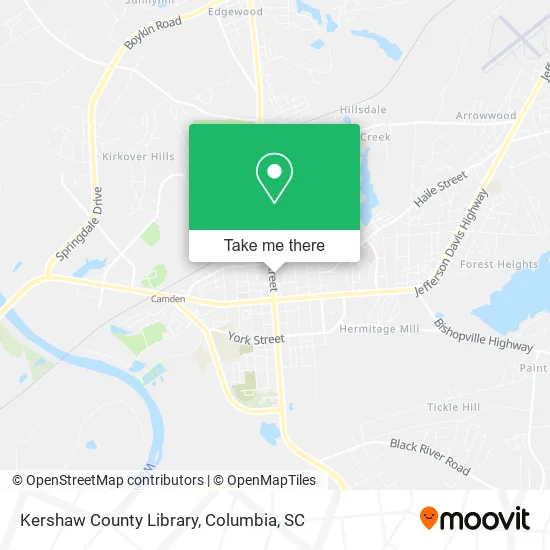 Kershaw County Library map