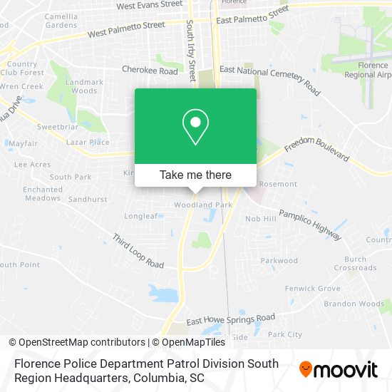 Florence Police Department Patrol Division South Region Headquarters map