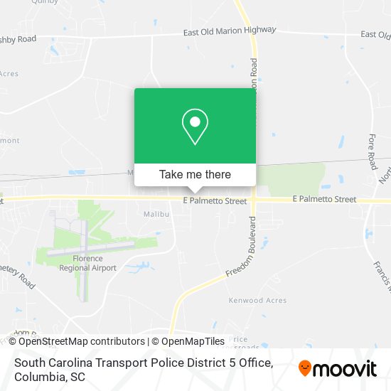 Mapa de South Carolina Transport Police District 5 Office