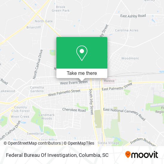 Mapa de Federal Bureau Of Investigation