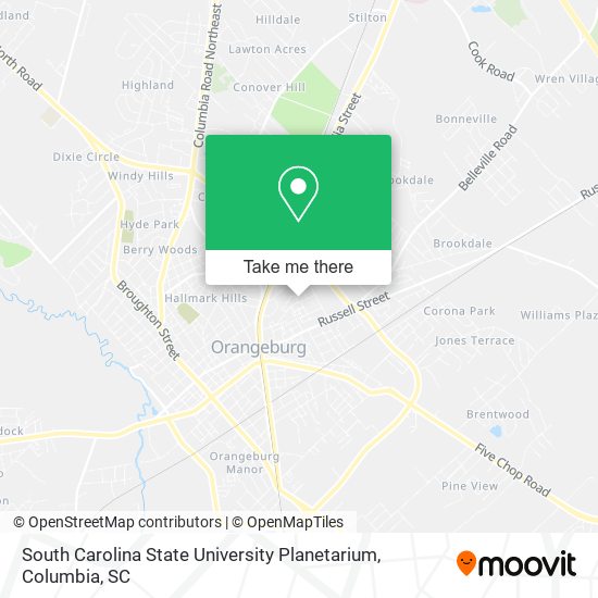 South Carolina State University Planetarium map