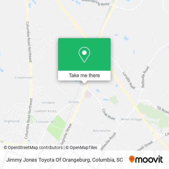 Jimmy Jones Toyota Of Orangeburg map