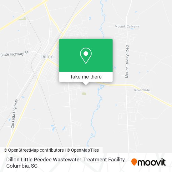 Dillon Little Peedee Wastewater Treatment Facility map