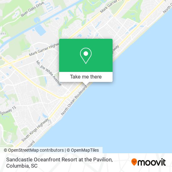 Sandcastle Oceanfront Resort at the Pavilion map
