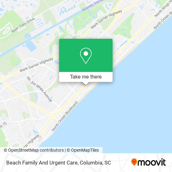 Beach Family And Urgent Care map