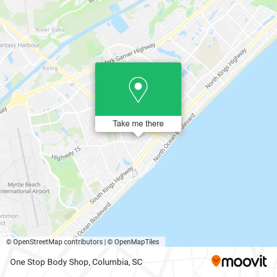One Stop Body Shop map